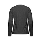 Muskoka Trail S05896, - Riverside - Ladies Cotton-poly Long Sleeve Crewneck T-shirt, Charcoal