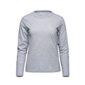 Muskoka Trail S05896, - Riverside - Ladies Cotton-poly Long Sleeve Crewneck T-shirt, Grey Melange