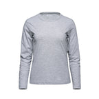 Muskoka Trail S05896, - Riverside - Ladies Cotton-poly Long Sleeve Crewneck T-shirt, Grey Melange