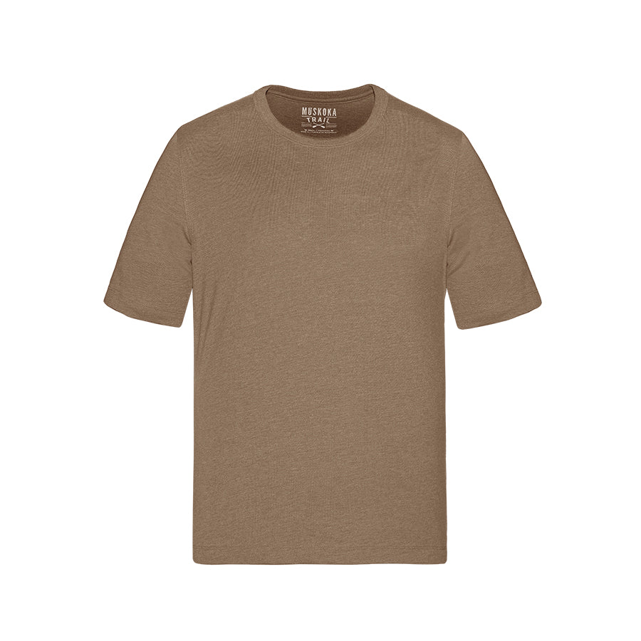 Muskoka Trail S05917, - Liberty - Adult Cotton/poly Crewneck T-shirt, Melange Taupe