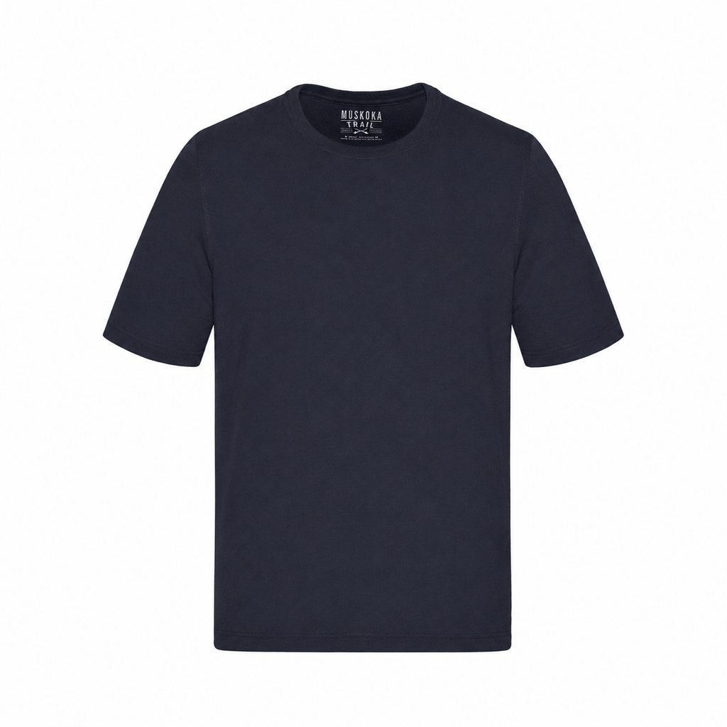 Muskoka Trail S05917, - Liberty - Adult Cotton/poly Crewneck T-shirt, Midnight Navy