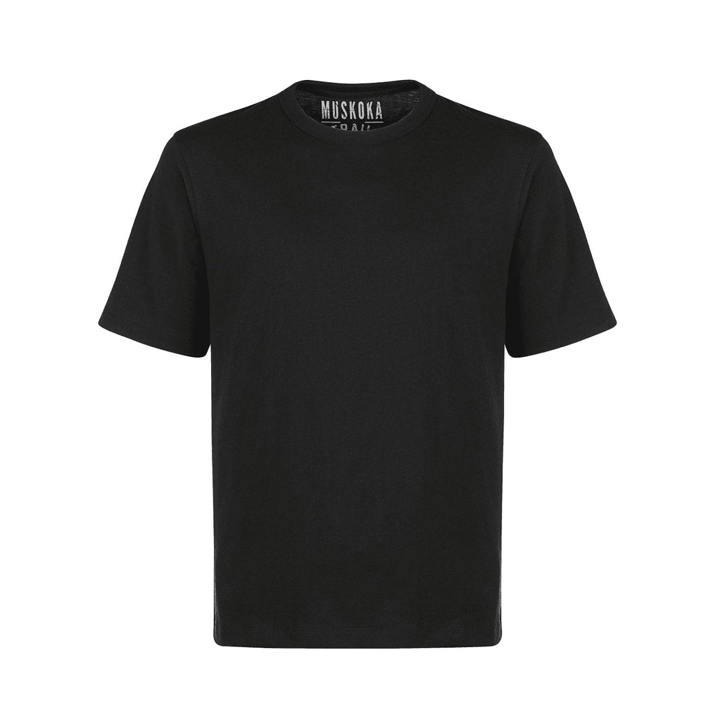 Muskoka Trail S05917, - Liberty - Adult Cotton/poly Crewneck T-shirt, Black