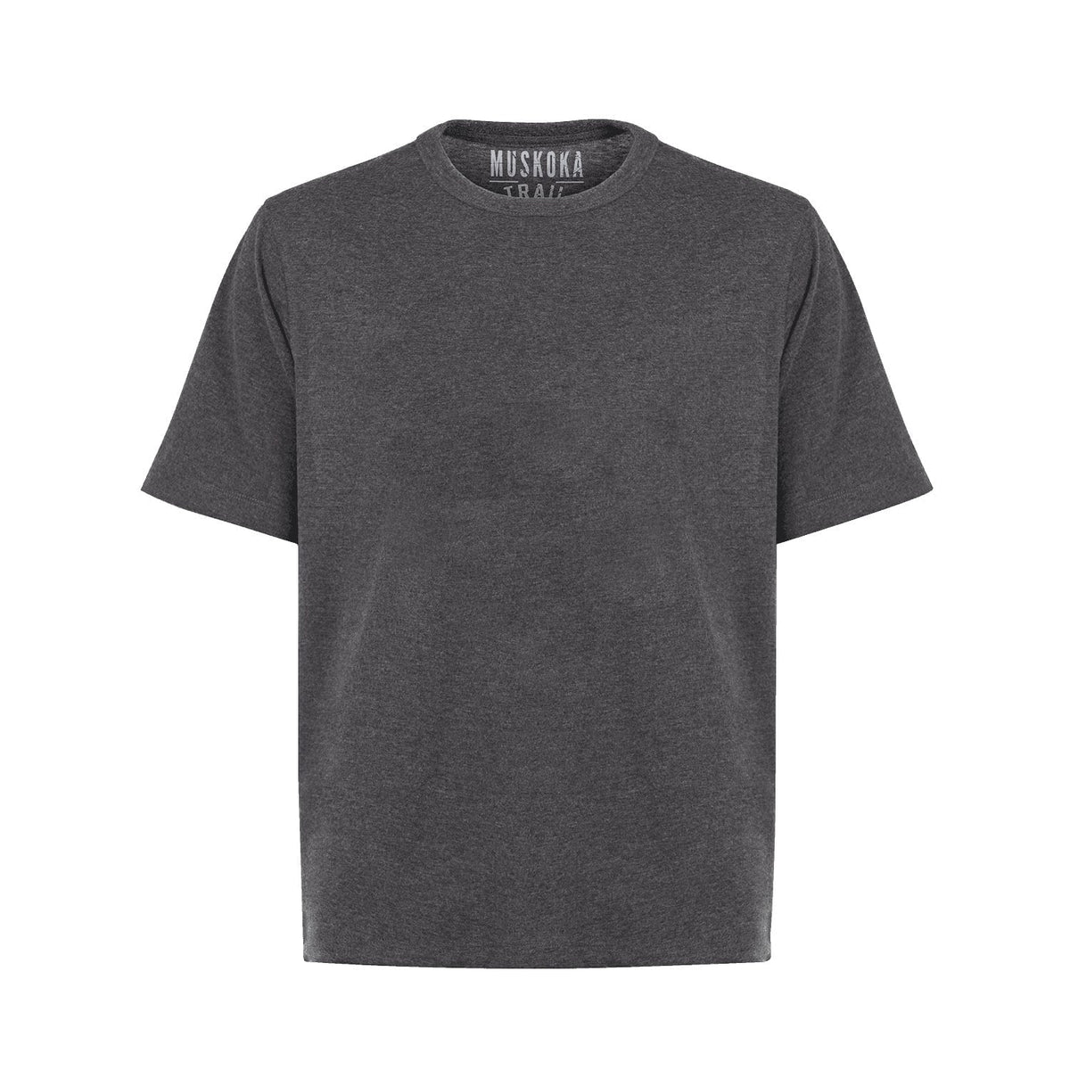 Muskoka Trail S05917, - Liberty - Adult Cotton/poly Crewneck T-shirt, Melange Charcoal