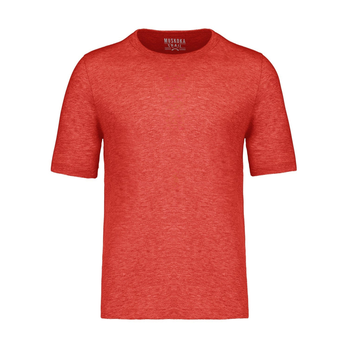 Muskoka Trail S05917, - Liberty - Adult Cotton/poly Crewneck T-shirt, Melange Crimson