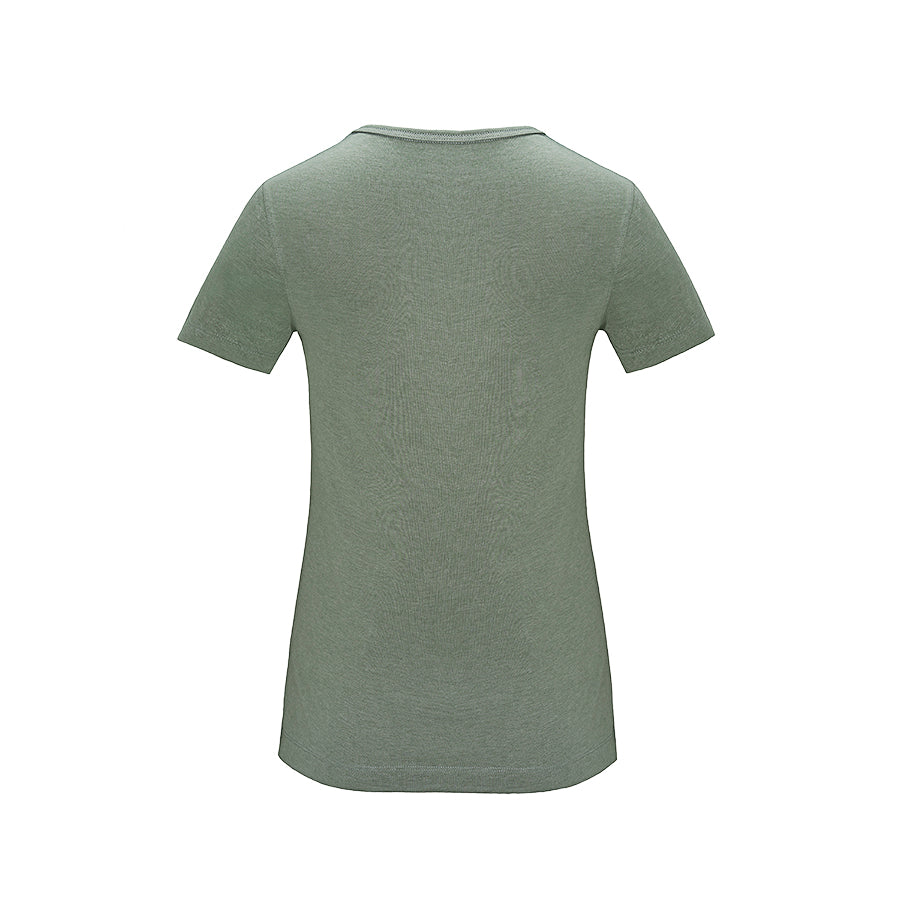 Muskoka Trail S05918, - Liberty - Ladies Poly/cotton Crewneck T-shirt, Fatigue Green