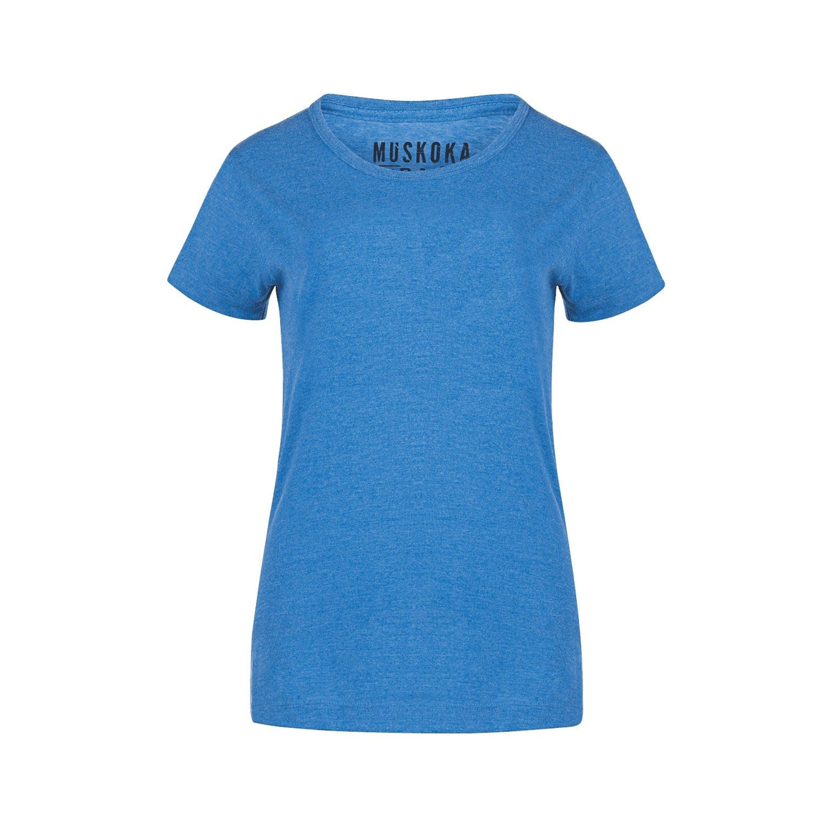 Muskoka Trail S05918, - Liberty - Ladies Poly/cotton Crewneck T-shirt, Melange Cobalt