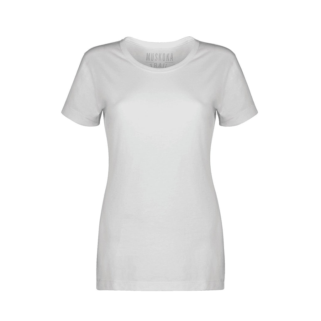 Muskoka Trail S05918, - Liberty - Ladies Poly/cotton Crewneck T-shirt, White