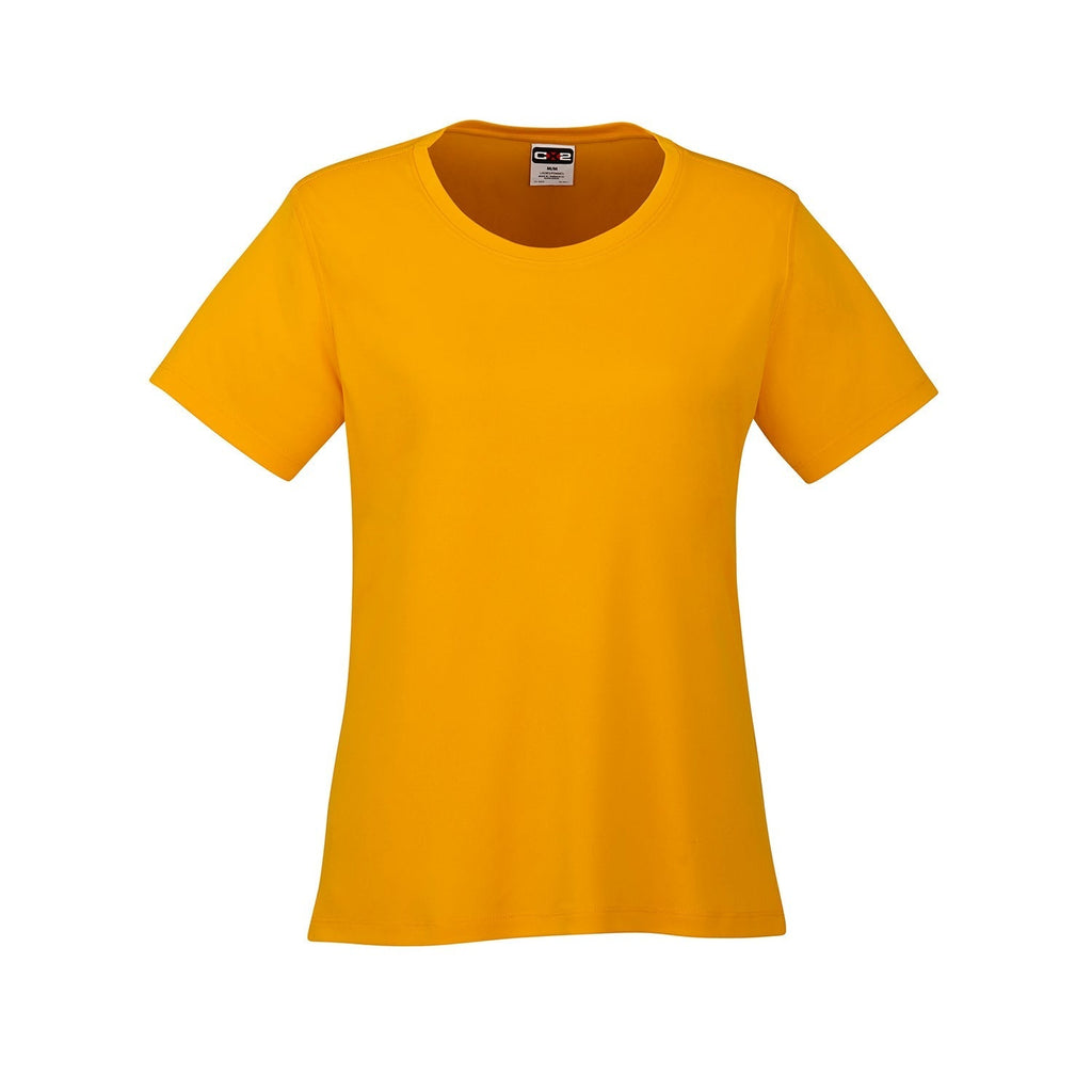 CX2 S05936, - Coast - Ladies Crew Neck Polyester Tee, Gold