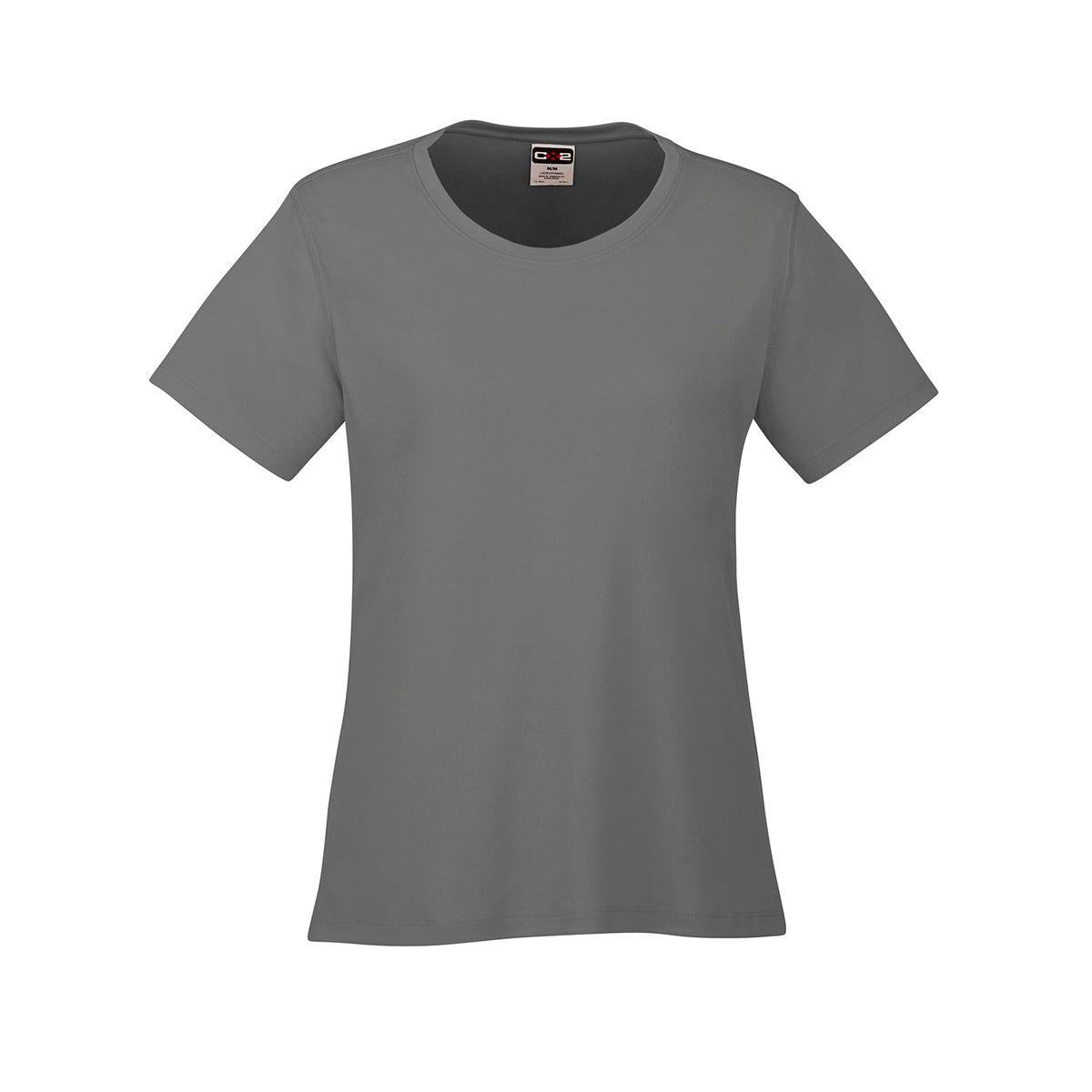 CX2 S05936, - Coast - Ladies Crew Neck Polyester Tee, Grey