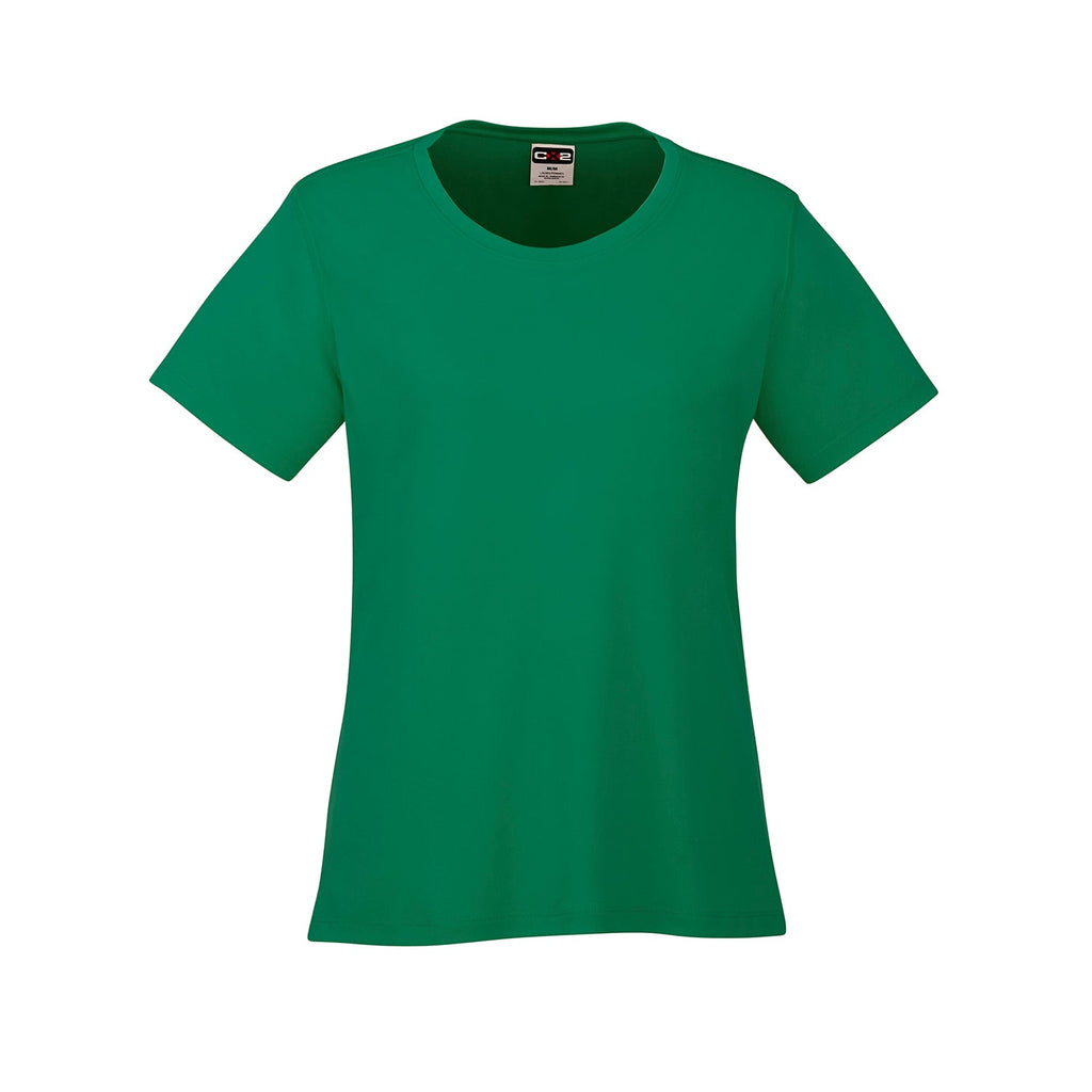 CX2 S05936, - Coast - Ladies Crew Neck Polyester Tee, Kelly Green