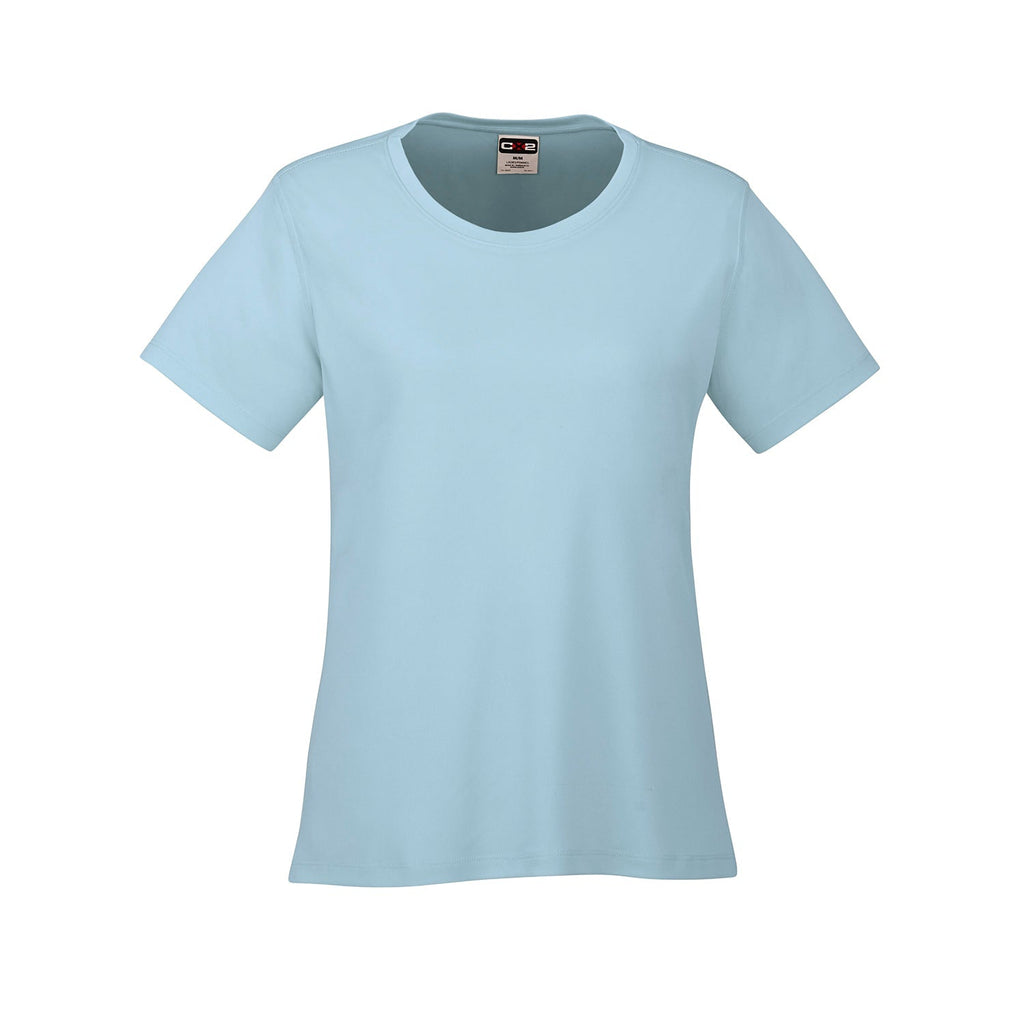 CX2 S05936, - Coast - Ladies Crew Neck Polyester Tee, Light Blue