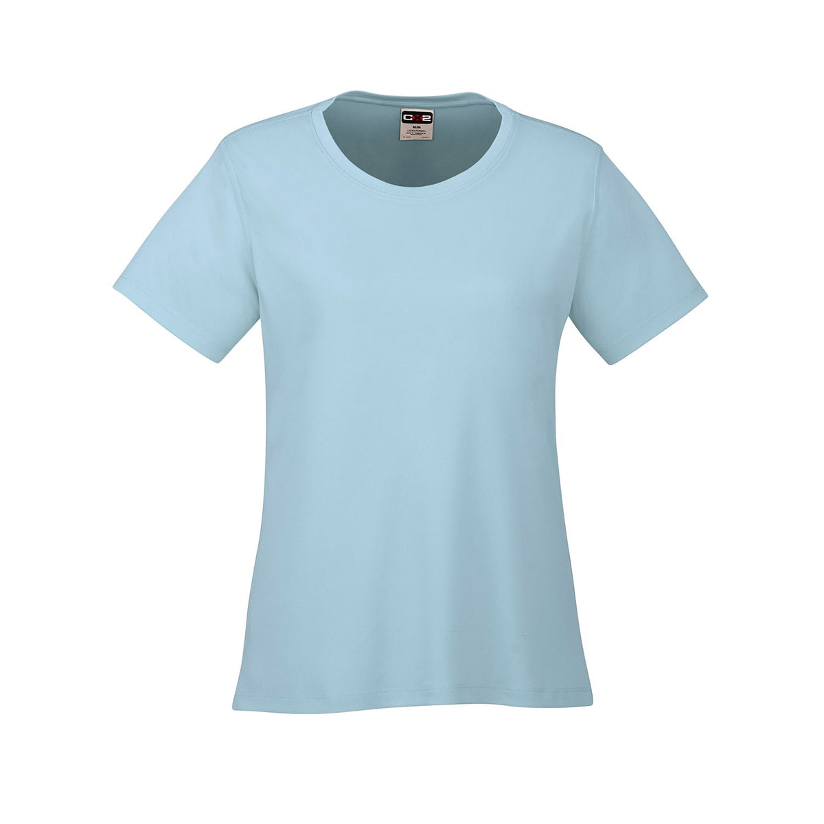CX2 S05936, - Coast - Ladies Crew Neck Polyester Tee, Light Blue
