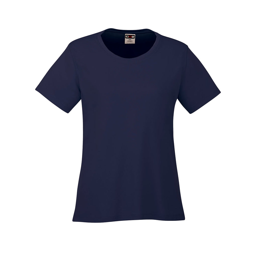 CX2 S05936, - Coast - Ladies Crew Neck Polyester Tee, Navy