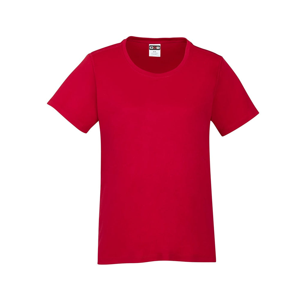 CX2 S05936, - Coast - Ladies Crew Neck Polyester Tee, Red