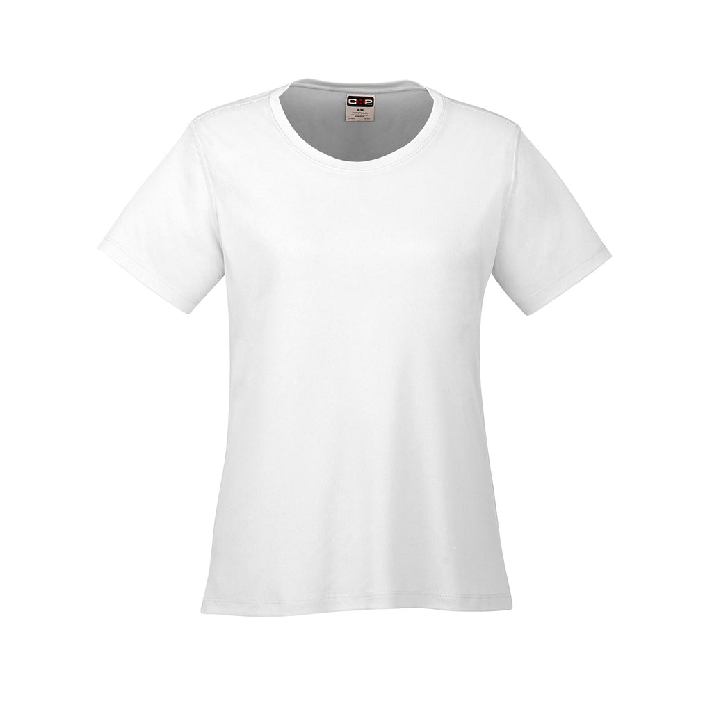 CX2 S05936, - Coast - Ladies Crew Neck Polyester Tee, White