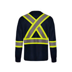 CX2 S05948, - Beacon - Long Sleeve Hi-vis T-shirt, Navy