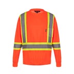 CX2 Hi-Vis S05970, - Lookout - Adult Long Sleeve Hi-vis T-shirt, Hi-Vis Orange