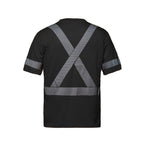 CX2 Hi-Vis S05980, - Lumen - Hi-vis T-shirt With Segmented Stripes, Black
