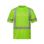 CX2 Hi-Vis S05980, - Lumen - Hi-vis T-shirt With Segmented Stripes, Fluorescent Lime