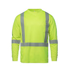 CX2 Hi-Vis S05982, - Volt - Long Sleeve Hi-vis T-shirt With Segmented Stripes, Fluorescent Yellow