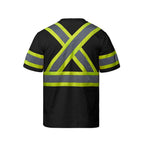 CX2 Hi-Vis S05990, - Optimum - Cotton Hi-vis T-shirt, Black
