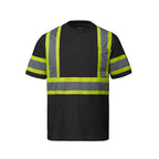 CX2 Hi-Vis S05990, - Optimum - Cotton Hi-vis T-shirt, Black