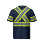 CX2 Hi-Vis S05990, - Optimum - Cotton Hi-vis T-shirt, Navy