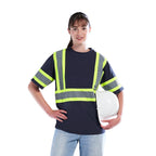 CX2 Hi-Vis S05990, - Optimum - Cotton Hi-vis T-shirt, Navy