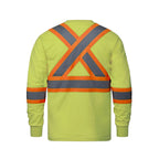 CX2 Hi-Vis S05995, - Paramount - Cotton Long Sleeve Hi-vis T-shirt, Yellow