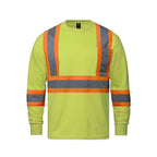 CX2 Hi-Vis S05995, - Paramount - Cotton Long Sleeve Hi-vis T-shirt, Yellow
