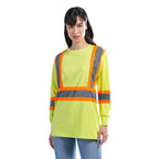 CX2 Hi-Vis S05995, - Paramount - Cotton Long Sleeve Hi-vis T-shirt, Yellow