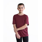 CX2 S5935Y, - Coast - Youth Crew Neck Polyester Tee, Maroon