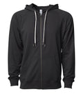 INDEPENDENT SS1000Z, Unisex Lightweight Loopback Terry Ziphood, Black