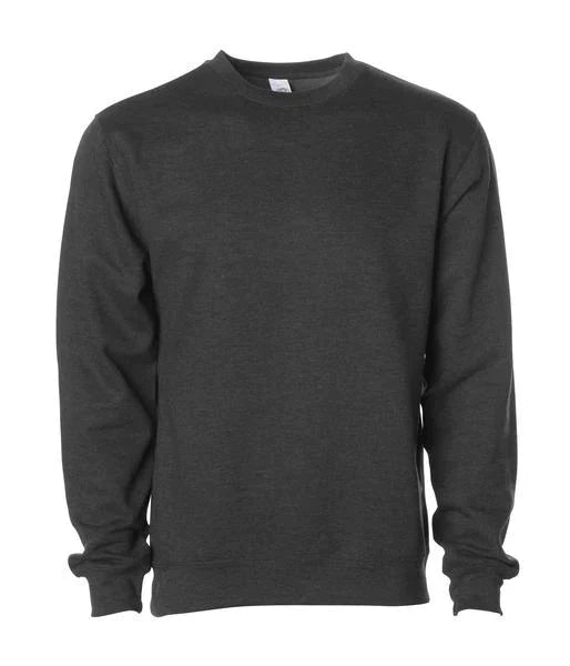 INDEPENDENT SS3000, Midweight Crewneck Sweatshirt, Charcoal Heather