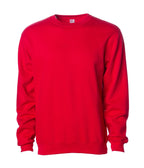 Independent Trading Co. SS3000, Unisex Midweight Crewneck Sweatshirt, Red