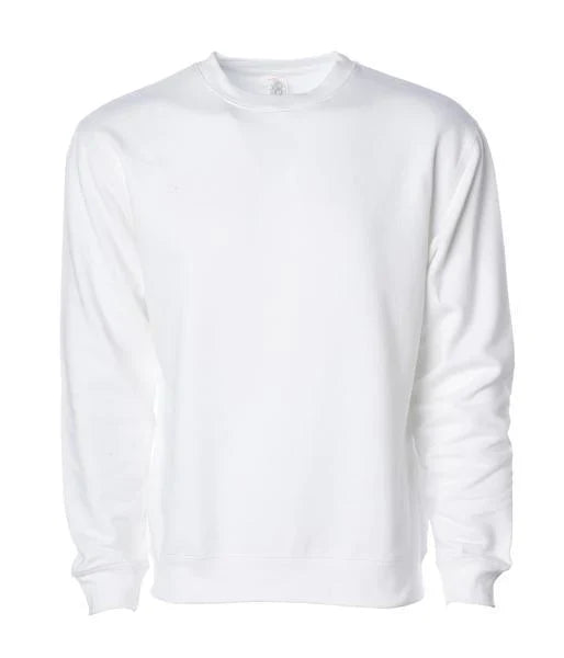 INDEPENDENT SS3000-P1, Ss3000 - Midweight Crewneck Sweatshirts (lavender, Light Pink, Maroon, Mint, Red), White