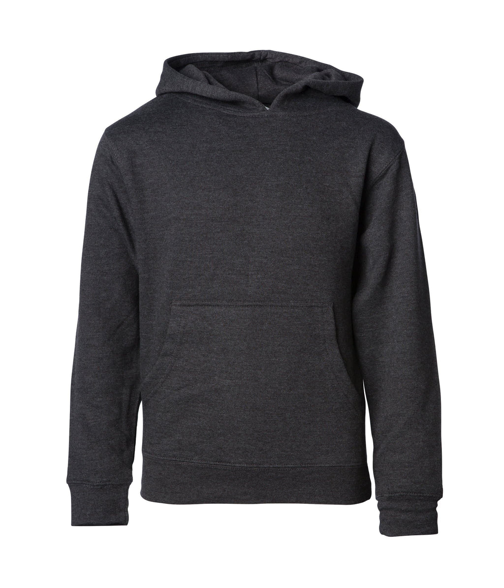 INDEPENDENT SS4001Y-P1, Ss4001y - Youth Midweight Pullover Hooded Sweatshirt (colors A-m), Charcoal Heather
