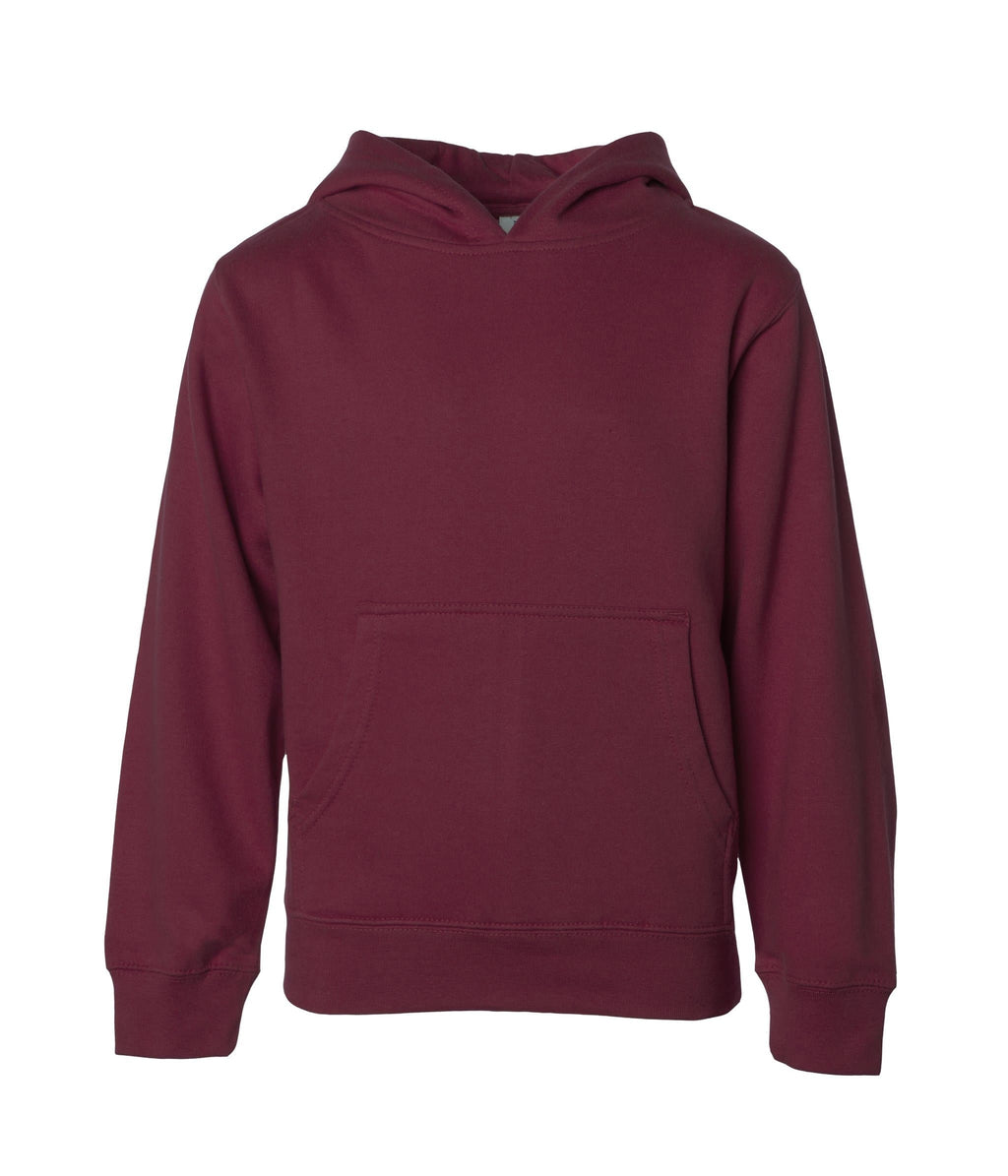 INDEPENDENT SS4001Y-P1, Ss4001y - Youth Midweight Pullover Hooded Sweatshirt (colors A-m), Maroon