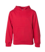 Independent Trading Co. SS4001Y, Youth Midweight Hooded Sweatshirt, Red