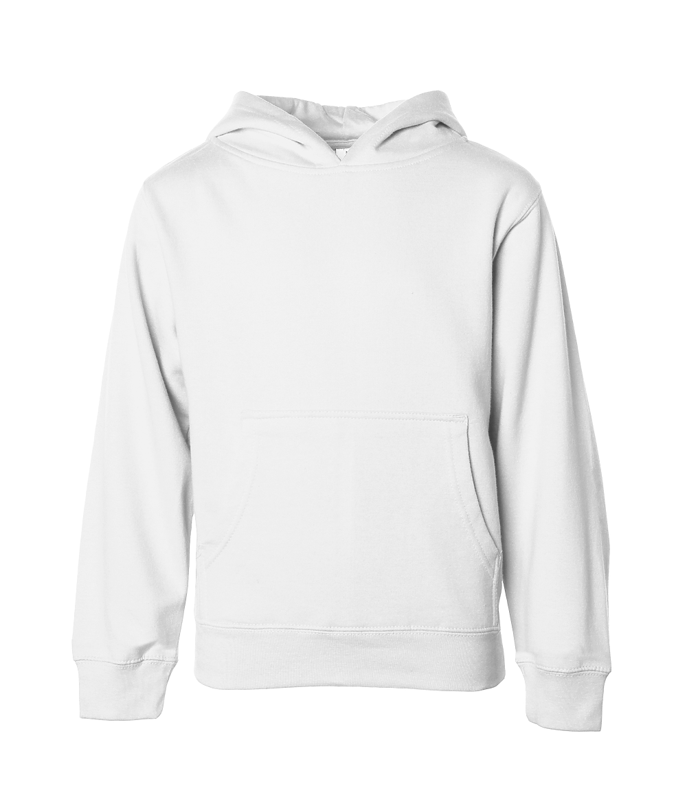 INDEPENDENT SS4001Y-P1, Ss4001y - Youth Midweight Pullover Hooded Sweatshirt (colors A-m), White
