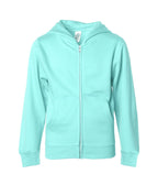 INDEPENDENT SS4001YZ, Youth Midweight Zip Hooded Sweatshirt, Mint