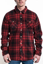 SEVEN TIDES STLSF44, Ridgeline Polar Fleece Flannel, Red