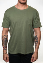 SEVEN TIDES STSSC14, Pigment Dyed Pocket Tee, Olive