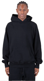 SHAKA WEAR Los Angeles Garment Dye Fleece Hoodie, - 13.5 Oz, Black