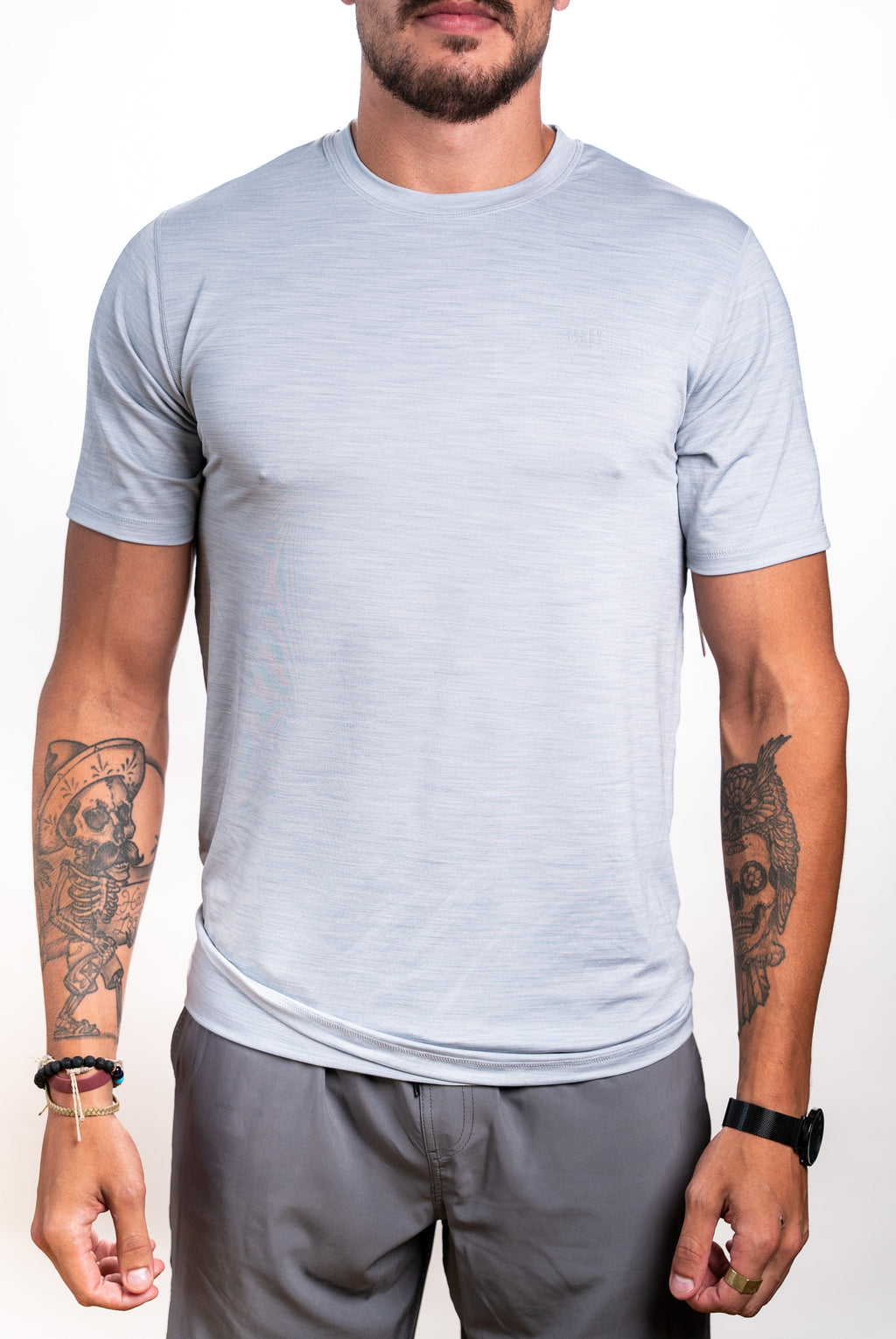 SEVEN TIDES STSSTT09, Tech Slub Ss Tee, Heather Grey