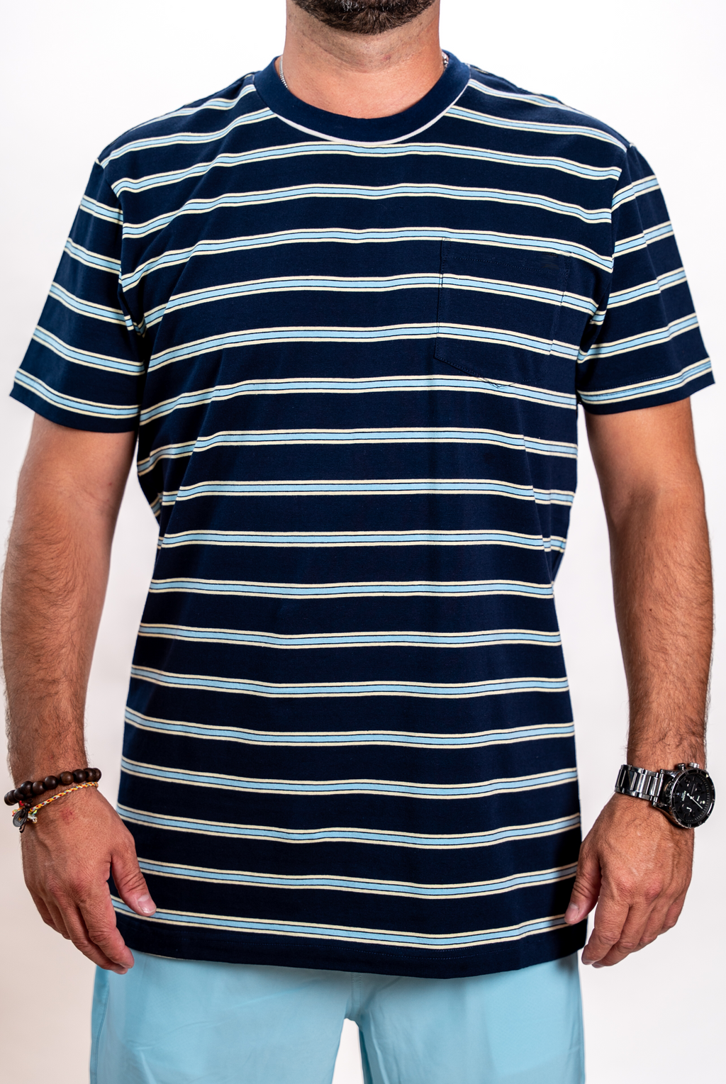 SEVEN TIDES STSSC15, Surf Stripes Ss Crew, Navy