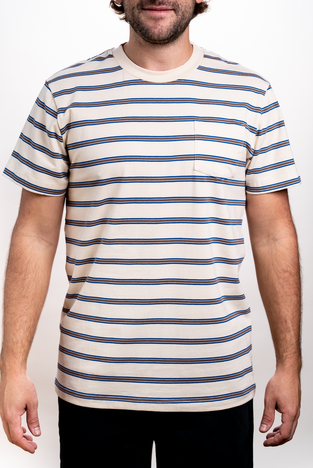 SEVEN TIDES STSSC15, Surf Stripes Ss Crew, White