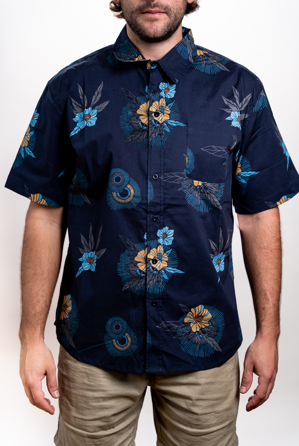 SEVEN TIDES STSSW47, Aloha Vibes Ss Woven, Blue