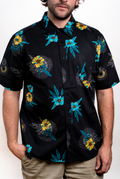 SEVEN TIDES STSSW47, Aloha Vibes Ss Woven, Black