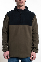 SEVEN TIDES STFLZ04, Recon Mock Neck Polar Fleece Jacket, Olive